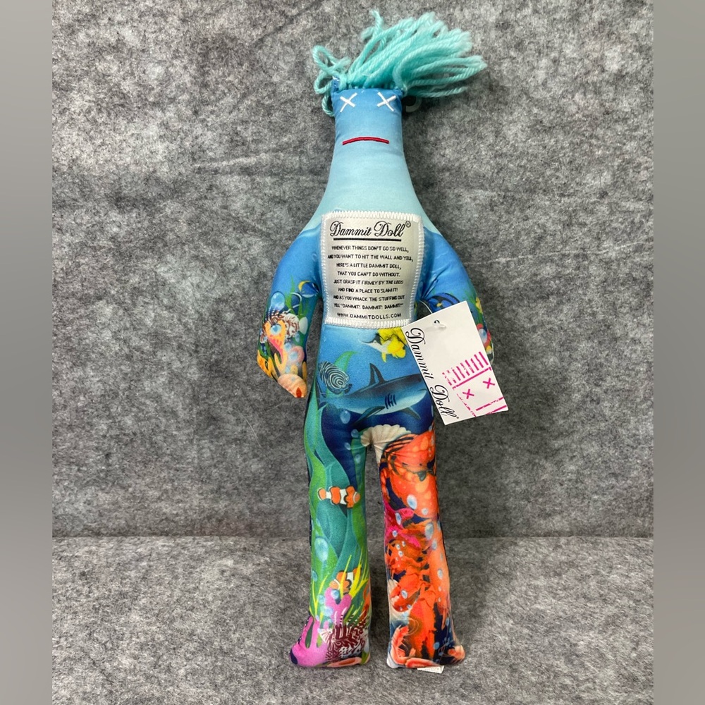 Dammit Doll Lift Aquatic Doll Stress Relief Gag Gift Therapy New Plush 12" Fish